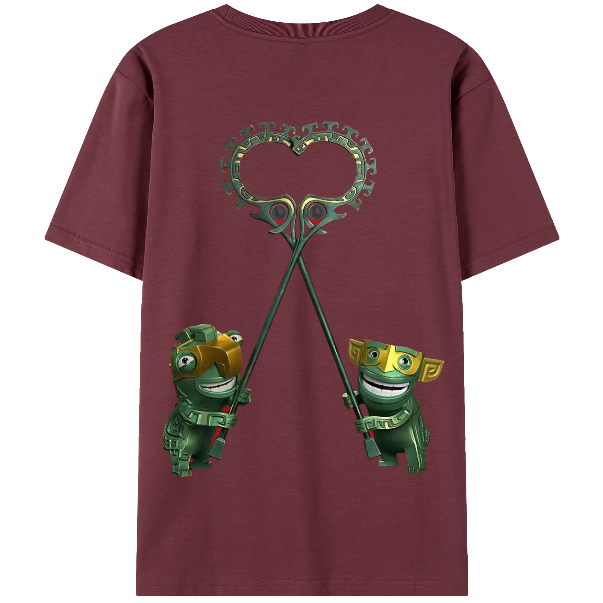 （画像用） Ne Zha 2 ナタ 魔童の大暴れ 綿100％半袖Tシャツ（背面プリント）